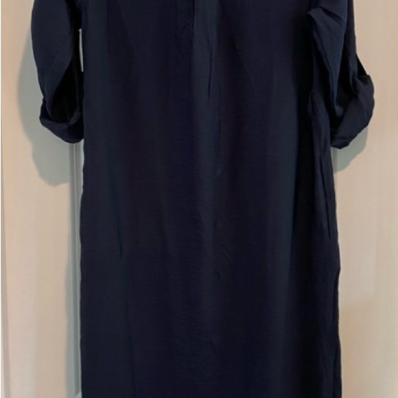 Banana Republic Shirt Dress Midi Long Navy Cargo size Medium - Picture 7 of 9
